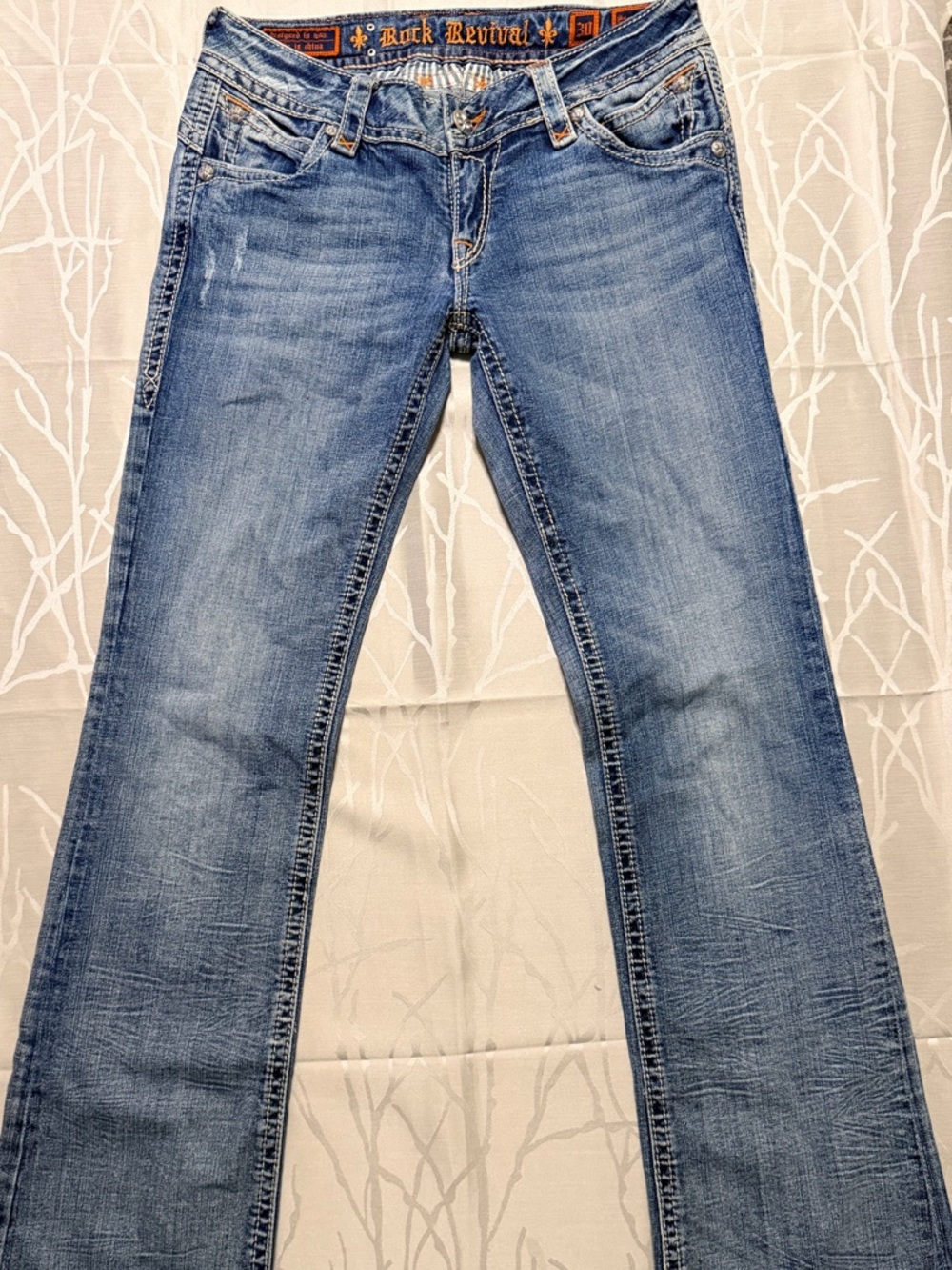 Rock Revival Light Blue Flare Boot Cut Jeans